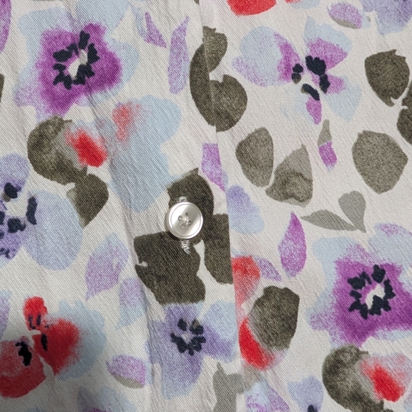 Frank & Oak Flutter Blouse With Floral Pattern - Picture 6 of 13